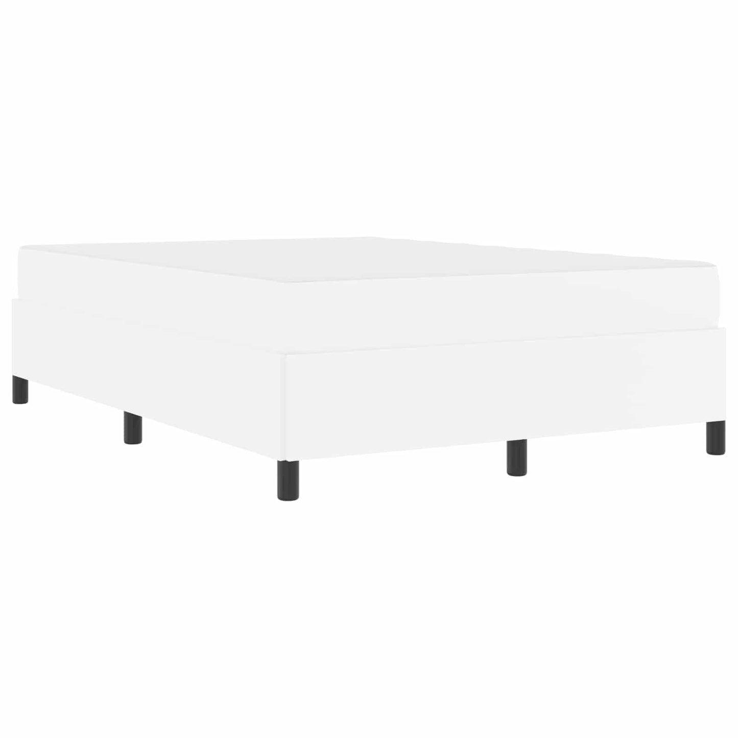 vidaXL Σκελετός Κρεβατιού με στρώμα Λευκό 160 x 200 cm ύφασμα