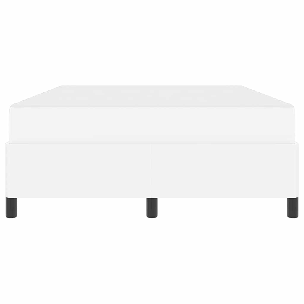 vidaXL Σκελετός Κρεβατιού με στρώμα Λευκό 160 x 200 cm ύφασμα