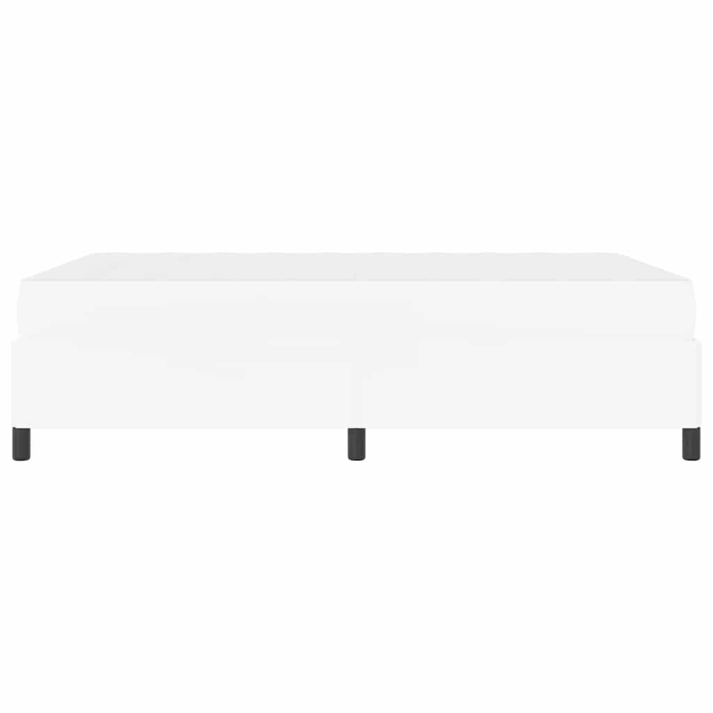 vidaXL Σκελετός Κρεβατιού με στρώμα Λευκό 160 x 200 cm ύφασμα