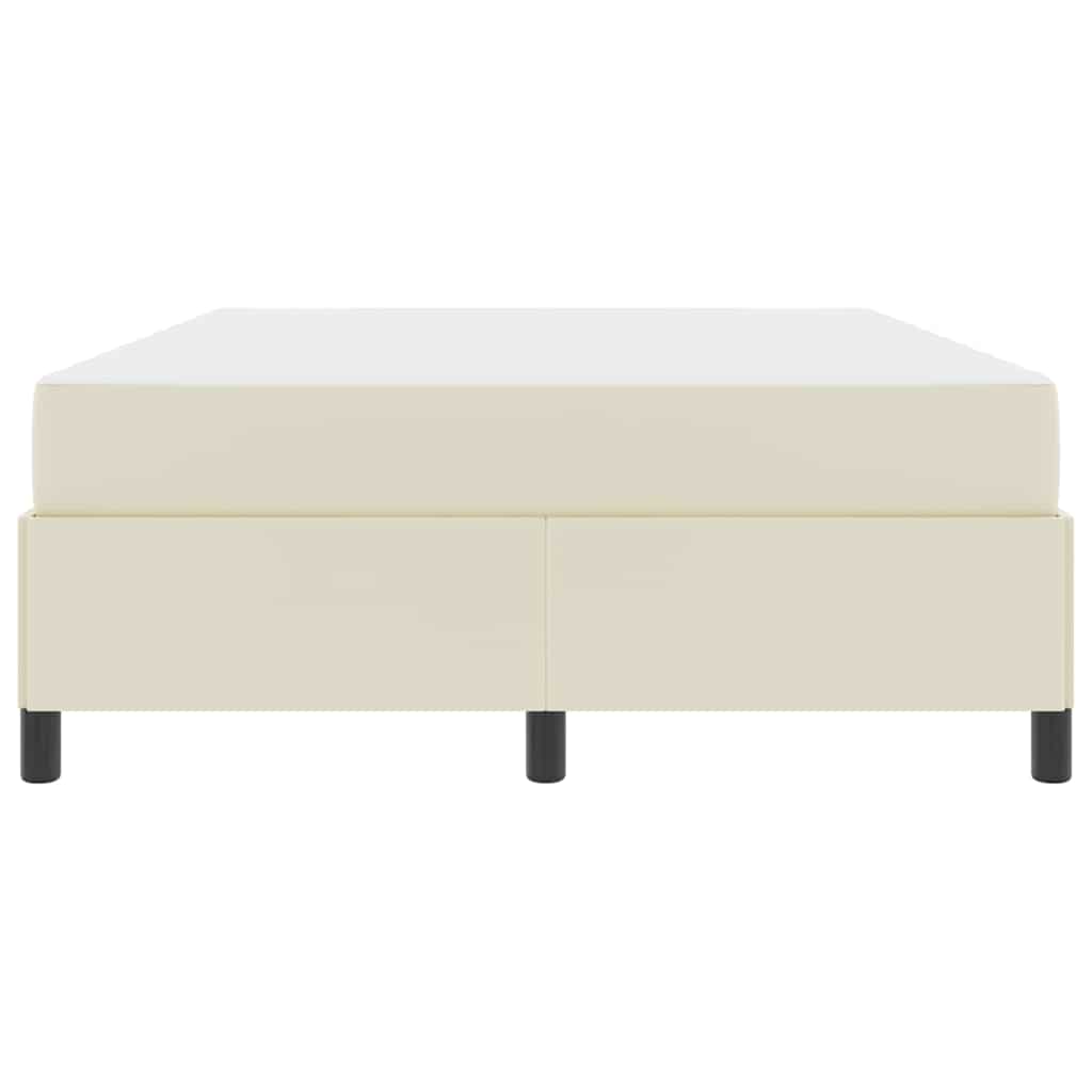 vidaXL Σκελετός Κρεβατιού με στρώμα Κρεμ 160 x 200 cm ύφασμα