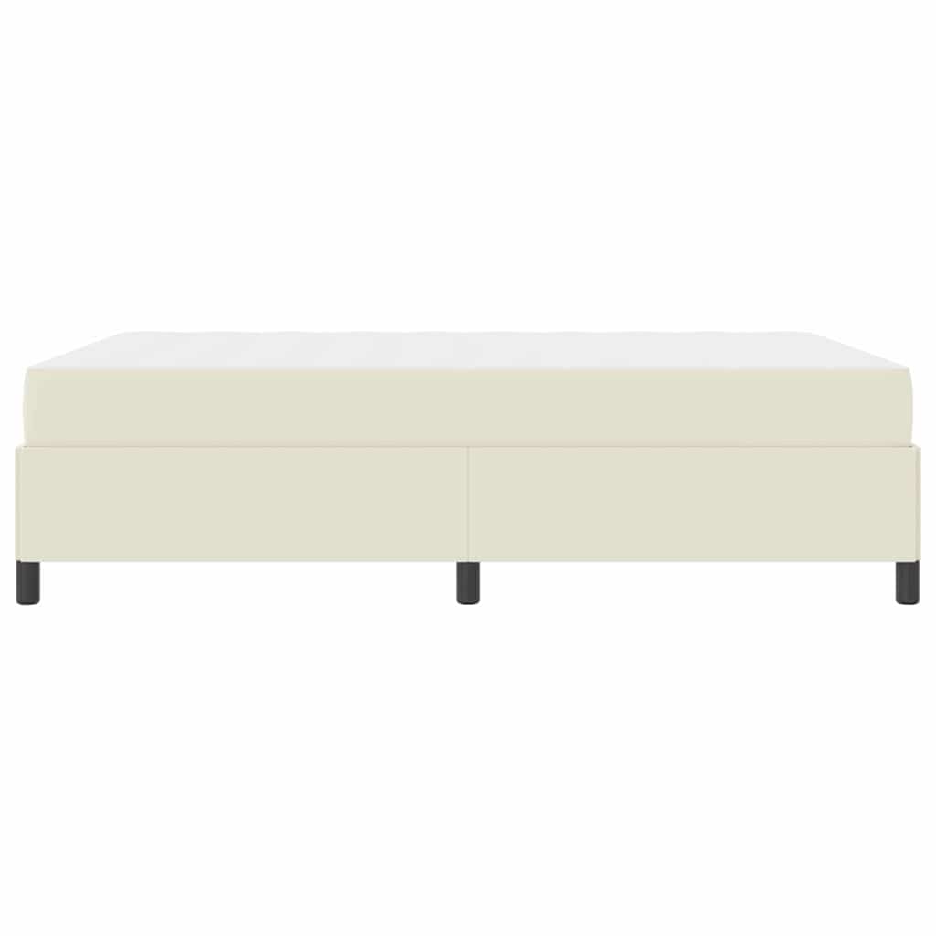 vidaXL Σκελετός Κρεβατιού με στρώμα Κρεμ 160 x 200 cm ύφασμα