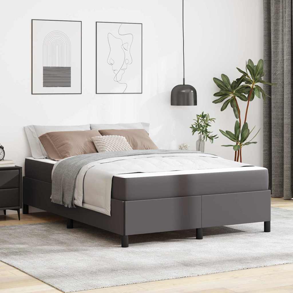 vidaXL Σκελετός Κρεβατιού με στρώμα Γκρι 160 x 200 cm ύφασμα