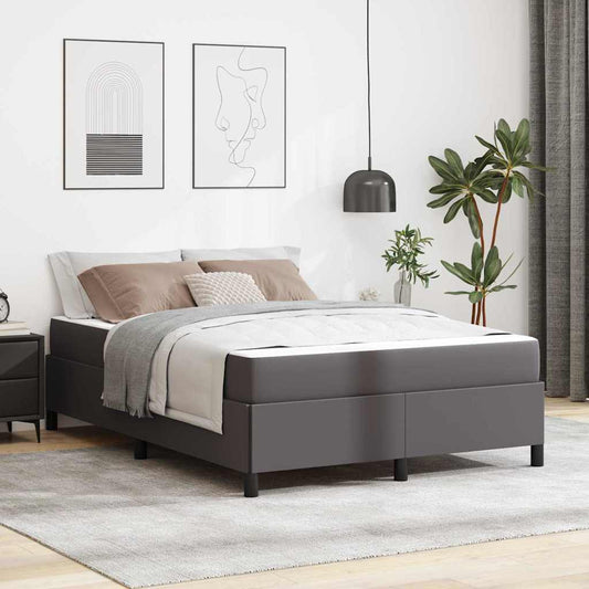 vidaXL Σκελετός Κρεβατιού με στρώμα Γκρι 160 x 200 cm ύφασμα