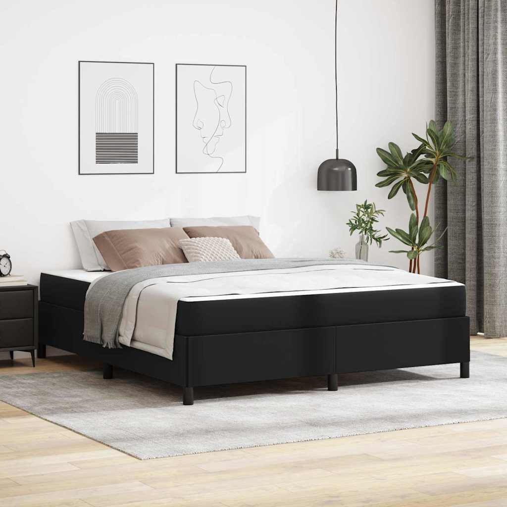 vidaXL Σκελετός Κρεβατιού με στρώμα Μαύρο 180 x 200 cm ύφασμα