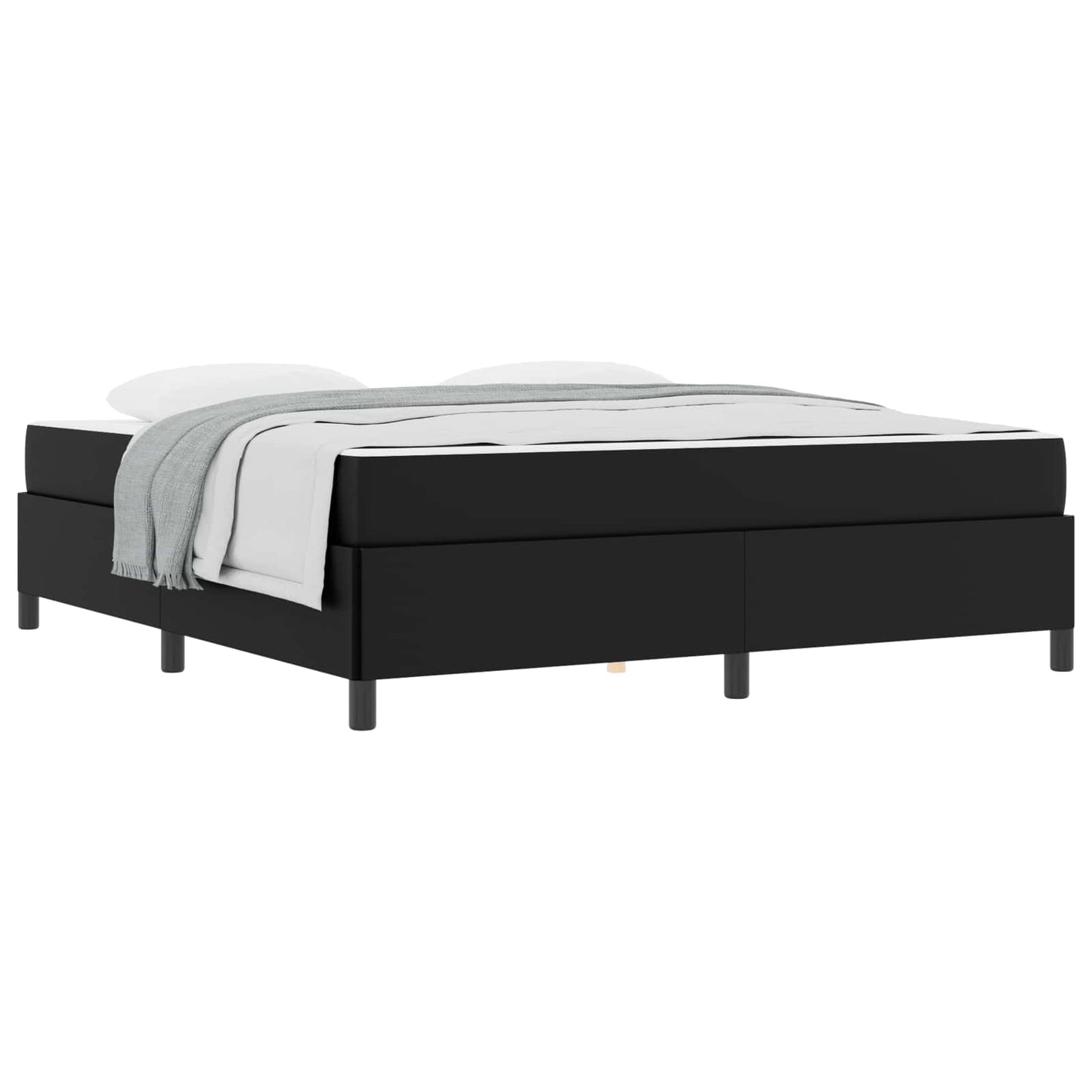 vidaXL Σκελετός Κρεβατιού με στρώμα Μαύρο 180 x 200 cm ύφασμα