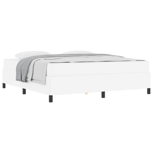 vidaXL Σκελετός Κρεβατιού με στρώμα Λευκό 180 x 200 cm ύφασμα