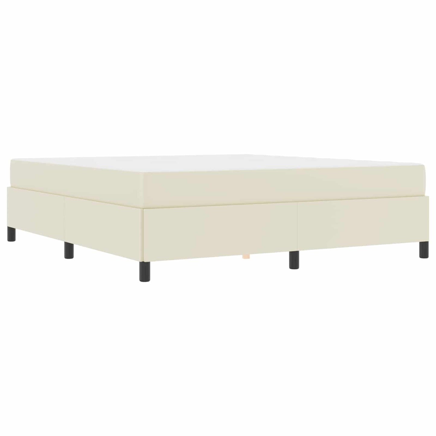 vidaXL Σκελετός Κρεβατιού με στρώμα Κρεμ 180 x 200 cm ύφασμα
