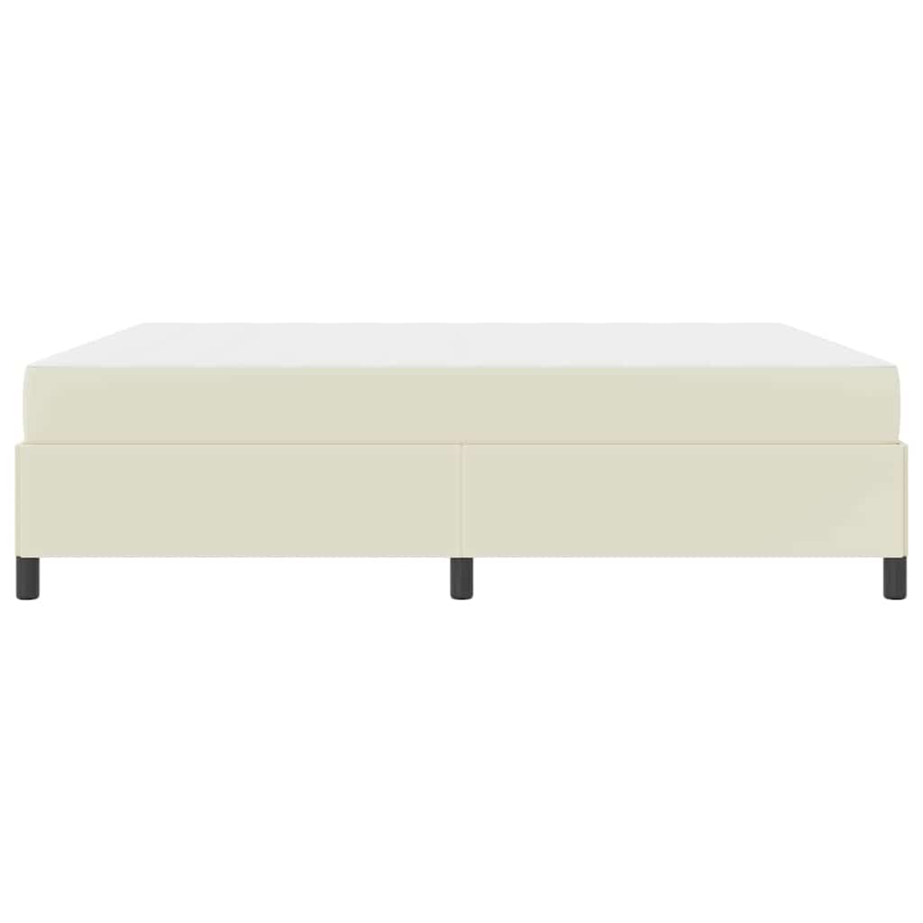 vidaXL Σκελετός Κρεβατιού με στρώμα Κρεμ 180 x 200 cm ύφασμα