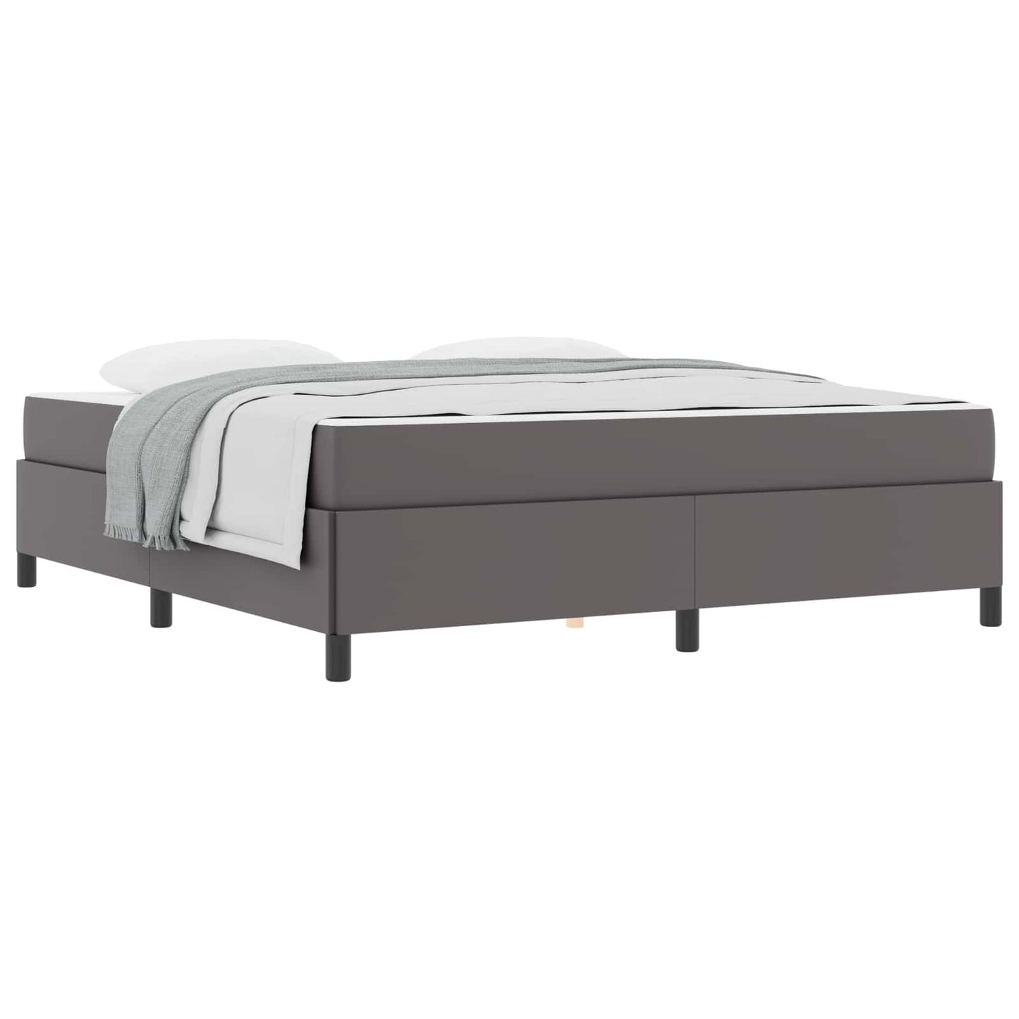 vidaXL Σκελετός Κρεβατιού με στρώμα Γκρι 180 x 200 cm ύφασμα