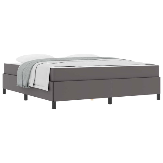 vidaXL Σκελετός Κρεβατιού με στρώμα Γκρι 180 x 200 cm ύφασμα