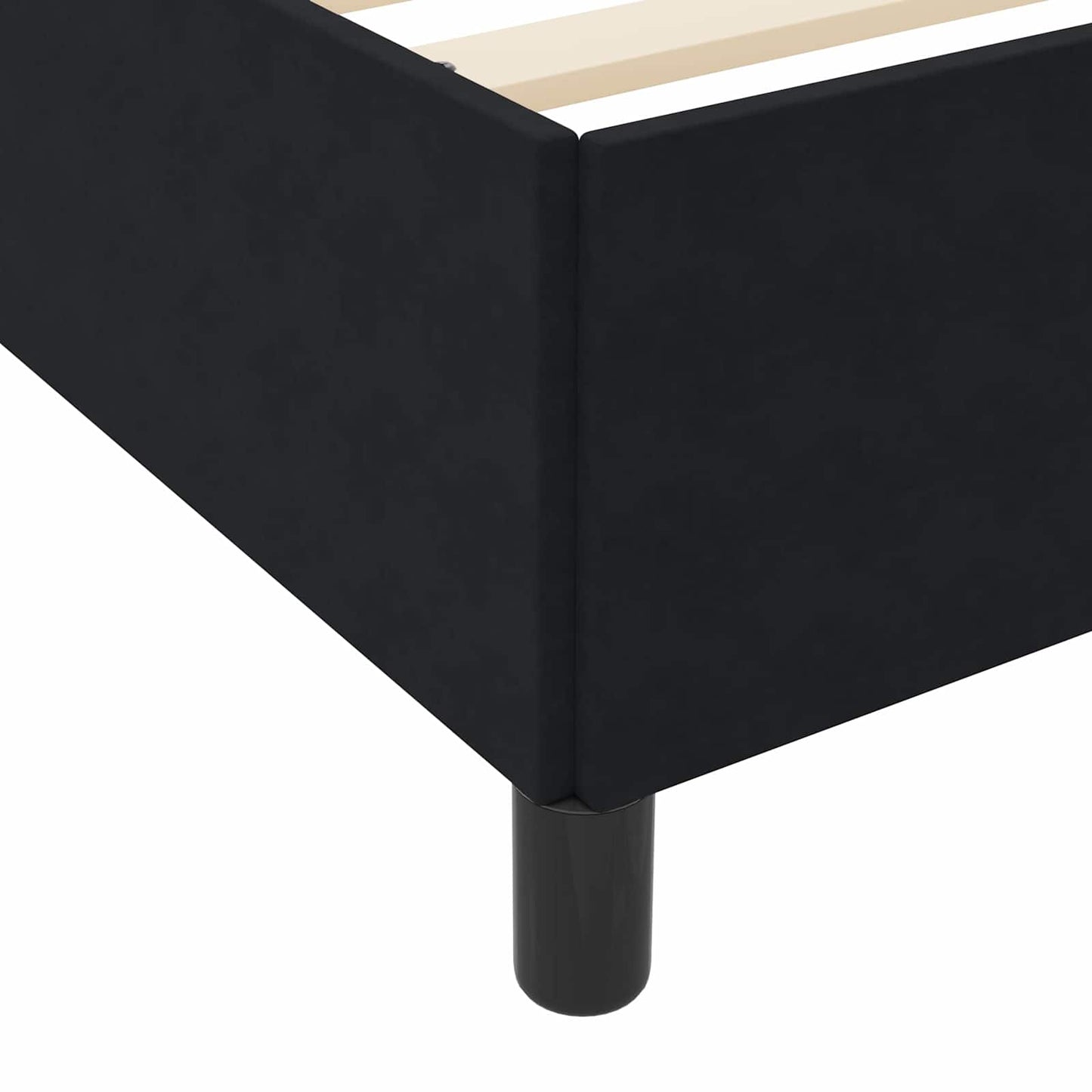 vidaXL Σκελετός Κρεβατιού με στρώμα Μαύρο 80 x 200 cm ύφασμα