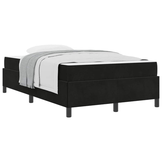 vidaXL Σκελετός Κρεβατιού με στρώμα Μαύρο 120 x 190 cm ύφασμα