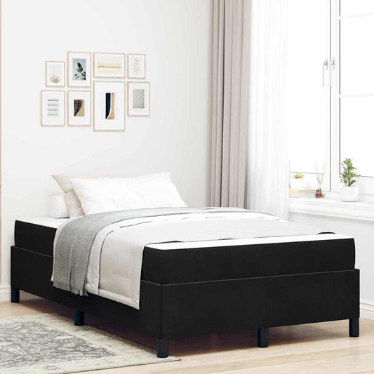 vidaXL Σκελετός Κρεβατιού με στρώμα Μαύρο 120 x 200 cm ύφασμα