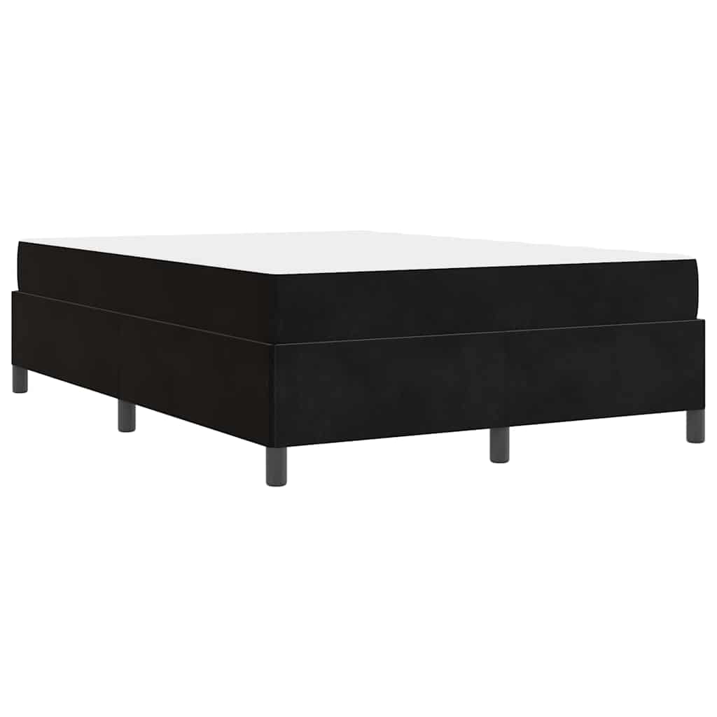 vidaXL Σκελετός Κρεβατιού με στρώμα Μαύρο 140 x 190 cm ύφασμα