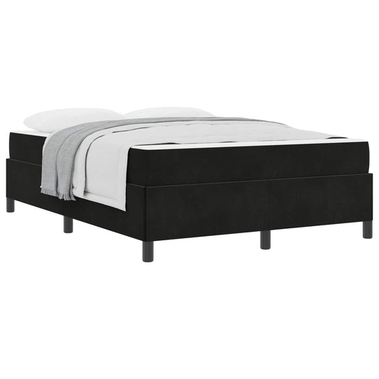 vidaXL Σκελετός Κρεβατιού με στρώμα Μαύρο 140 x 200 cm ύφασμα
