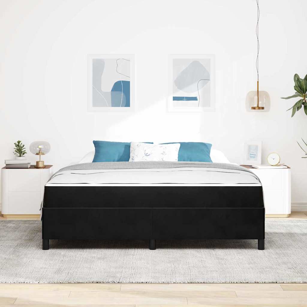 vidaXL Σκελετός Κρεβατιού με στρώμα Μαύρο 180 x 200 cm ύφασμα