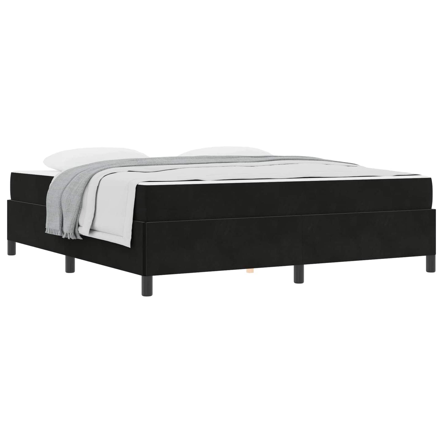 vidaXL Σκελετός Κρεβατιού με στρώμα Μαύρο 180 x 200 cm ύφασμα