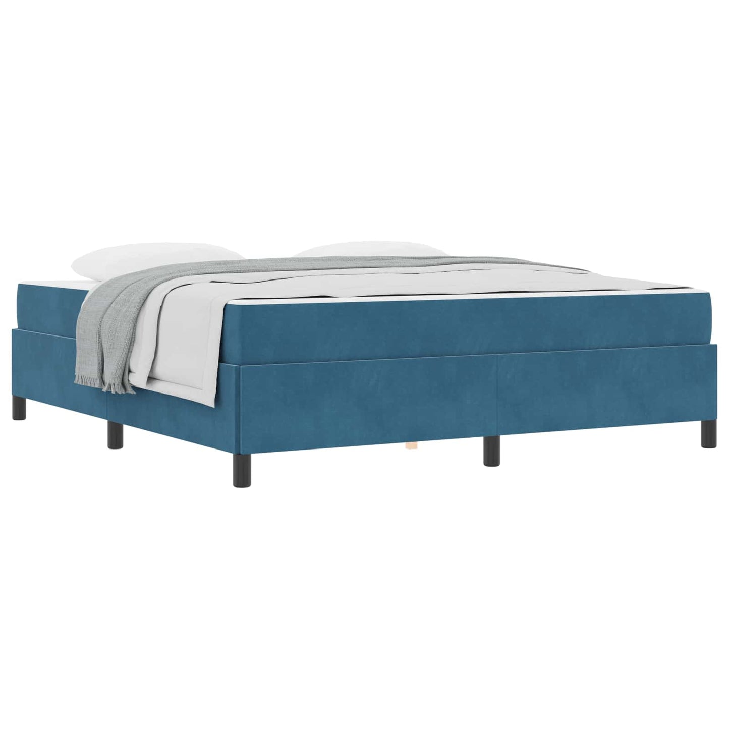 vidaXL Σκελετός Κρεβατιού με στρώμα Σκούρο Μπλε 180 x 200 cm ύφασμα