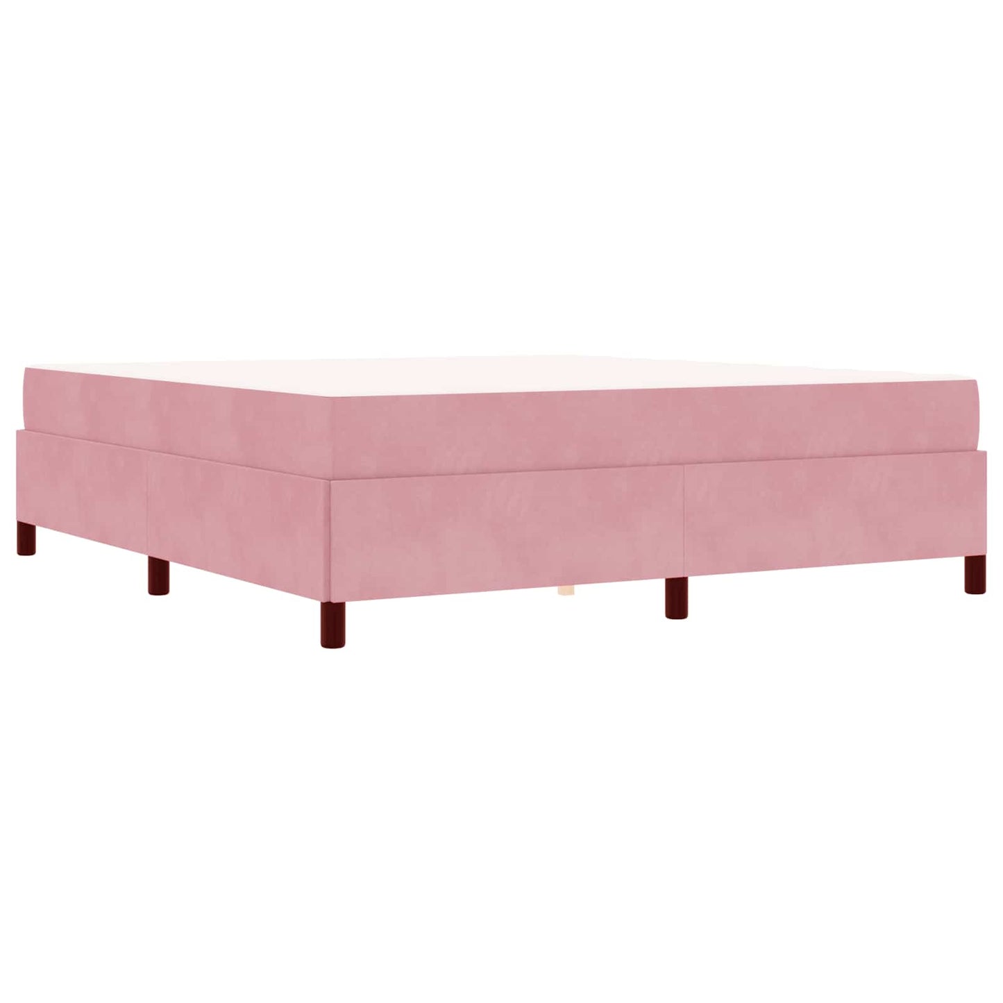 vidaXL Σκελετός Κρεβατιού με στρώμα Ροζ 180 x 200 cm ύφασμα