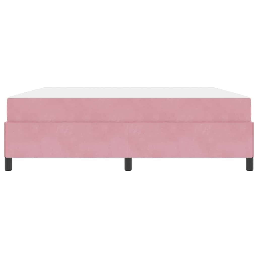 vidaXL Σκελετός Κρεβατιού με στρώμα Ροζ 180 x 200 cm ύφασμα