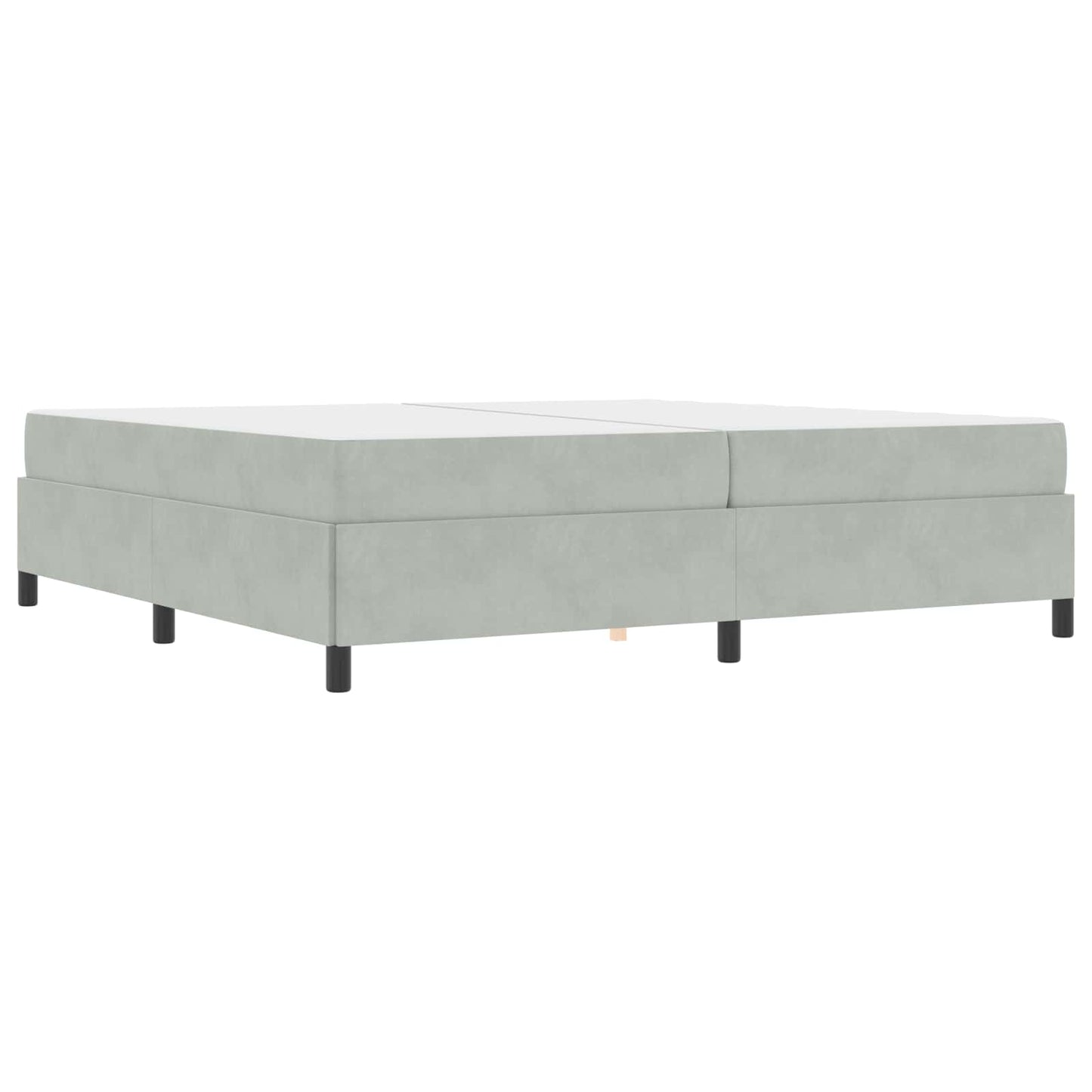 vidaXL Σκελετός Κρεβατιού Ανοιχτό γκρι 200 x 200 cm ύφασμα