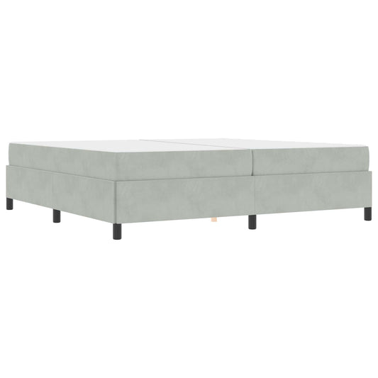 vidaXL Σκελετός Κρεβατιού Ανοιχτό γκρι 200 x 200 cm ύφασμα