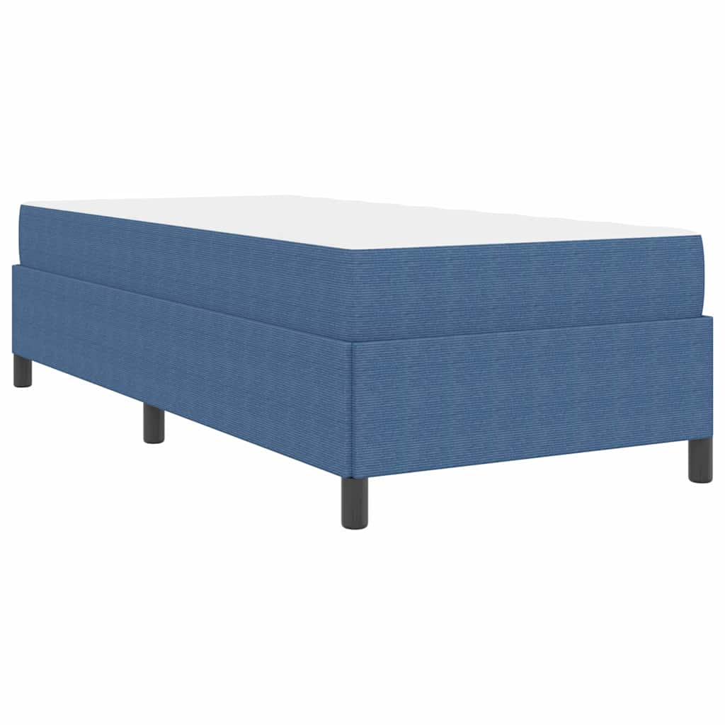 vidaXL Σκελετός Κρεβατιού με στρώμα Μπλε 80 x 200 cm ύφασμα