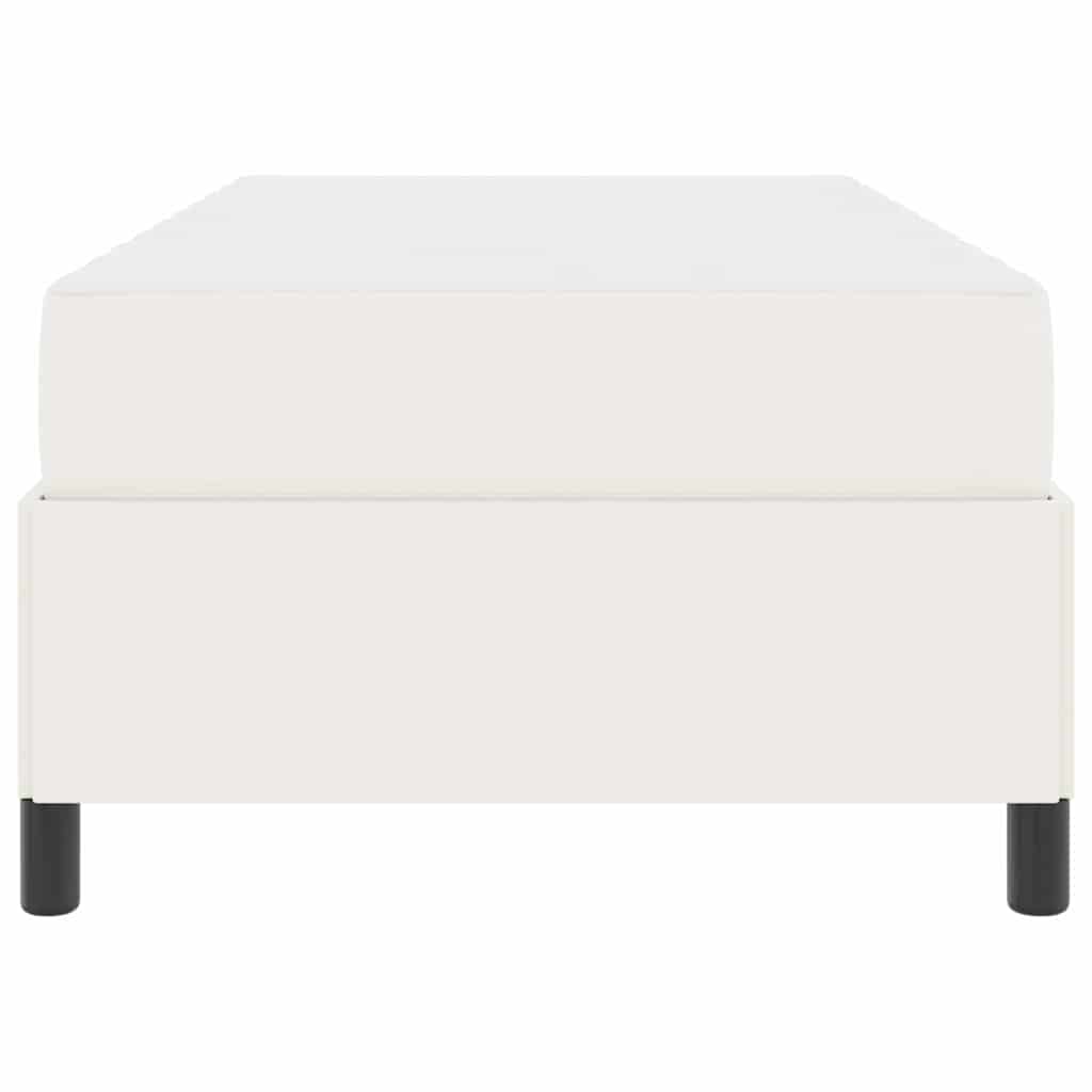 vidaXL Σκελετός Κρεβατιού με στρώμα Κρεμ 90 x 190 cm ύφασμα