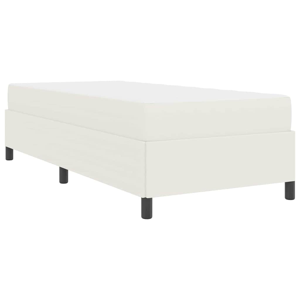 vidaXL Σκελετός Κρεβατιού με στρώμα Κρεμ 90 x 200 cm ύφασμα