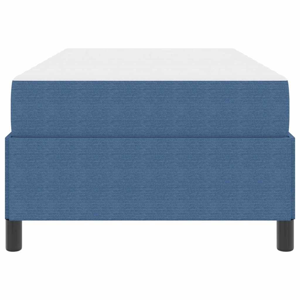 vidaXL Σκελετός Κρεβατιού με στρώμα Μπλε 100 x 200 cm ύφασμα