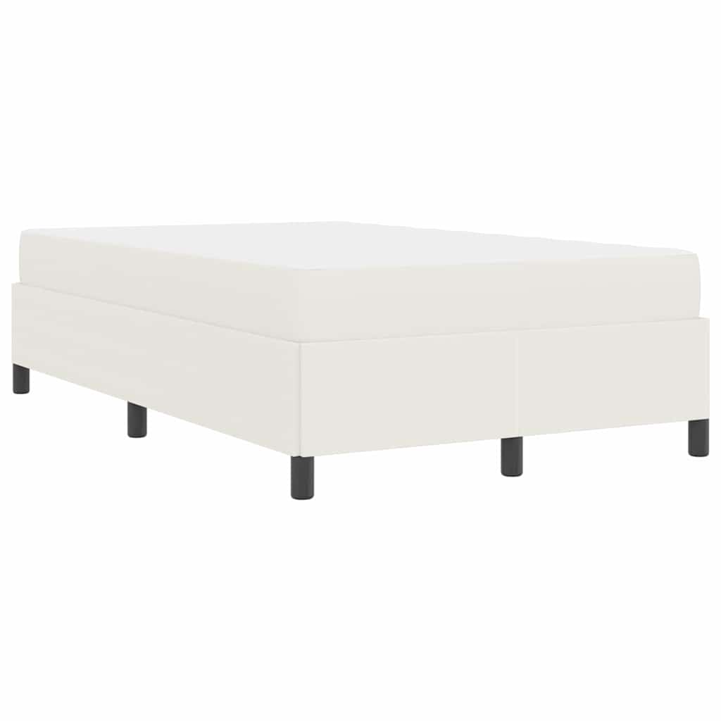 vidaXL Σκελετός Κρεβατιού με στρώμα Κρεμ 120 x 190 cm ύφασμα