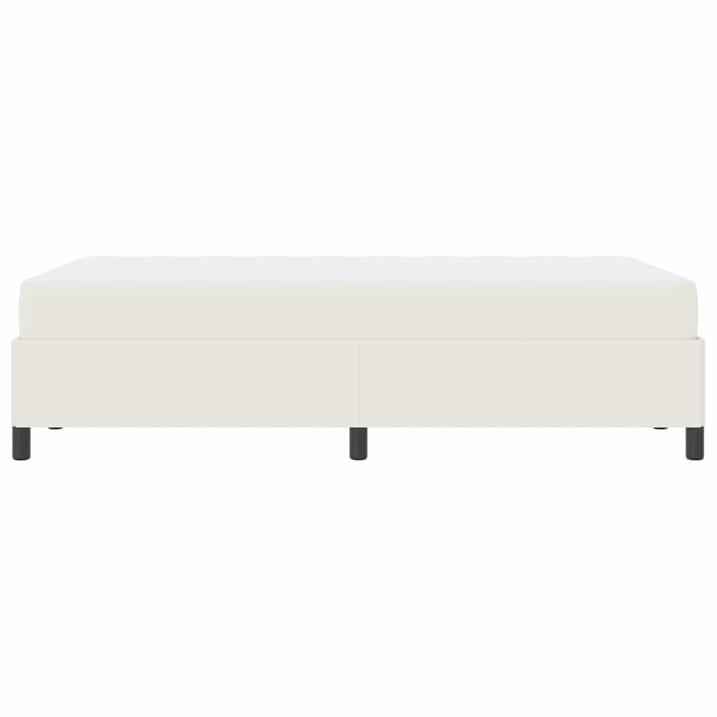 vidaXL Σκελετός Κρεβατιού με στρώμα Κρεμ 120 x 190 cm ύφασμα
