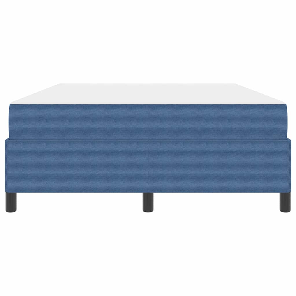 vidaXL Σκελετός Κρεβατιού με στρώμα Μπλε 140 x 190 cm ύφασμα