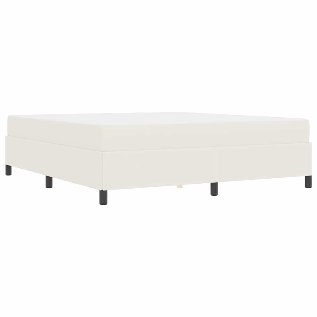 vidaXL Σκελετός Κρεβατιού με στρώμα Κρεμ 180 x 200 cm ύφασμα