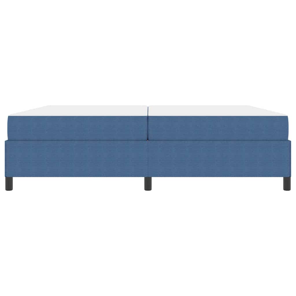 vidaXL Σκελετός Κρεβατιού με στρώμα Μπλε 200 x 200 cm ύφασμα