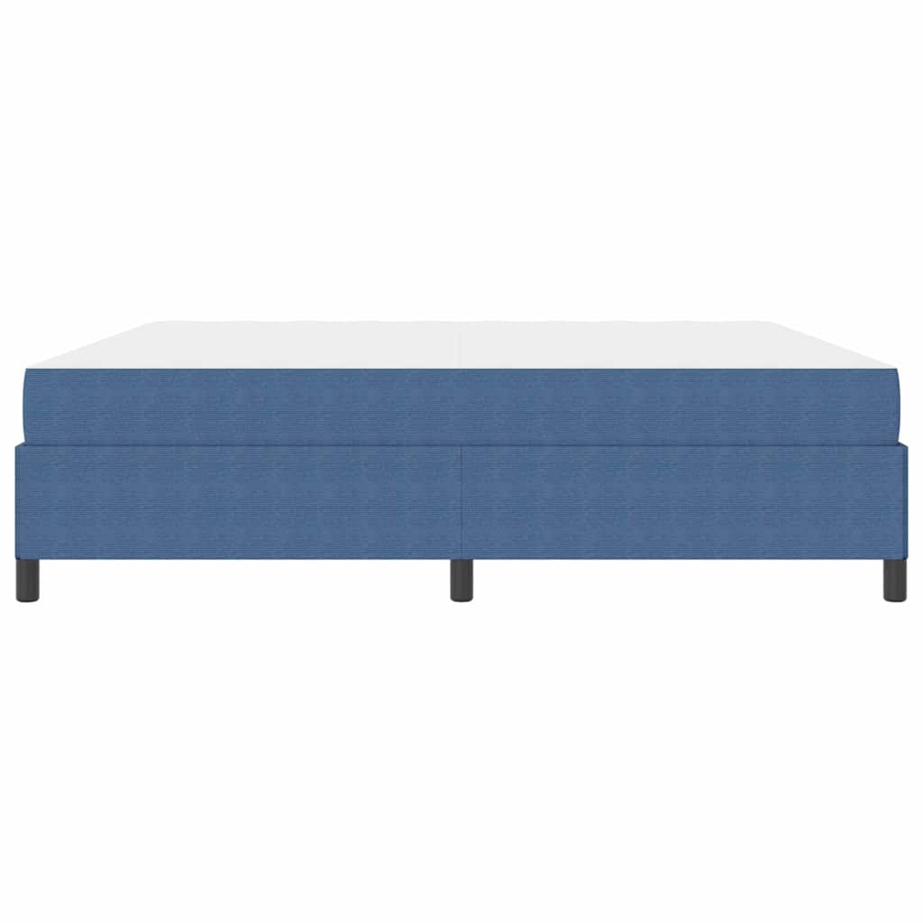 vidaXL Σκελετός Κρεβατιού με στρώμα Μπλε 200 x 200 cm ύφασμα