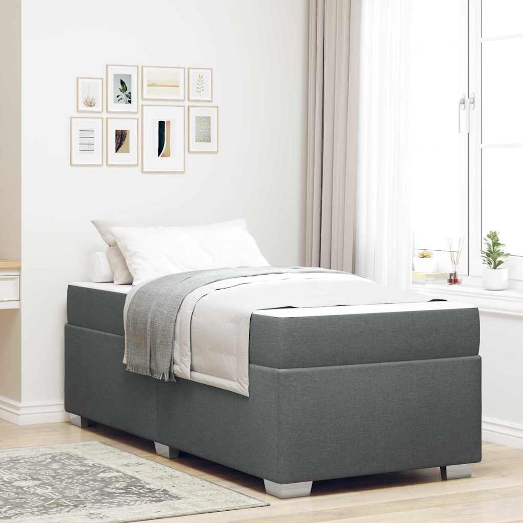 vidaXL Σκελετός Κρεβατιού Σκούρο γκρι 80 x 200 cm ύφασμα