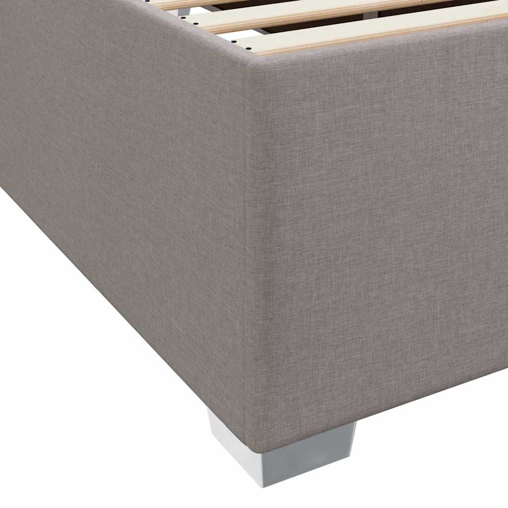 vidaXL Σκελετός Κρεβατιού με στρώμα Taupe 80 x 200 cm ύφασμα