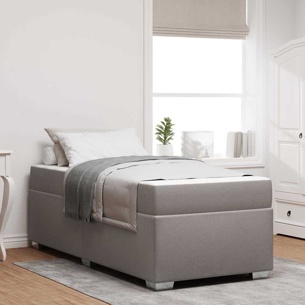 vidaXL Σκελετός Κρεβατιού με στρώμα Taupe 80 x 200 cm ύφασμα
