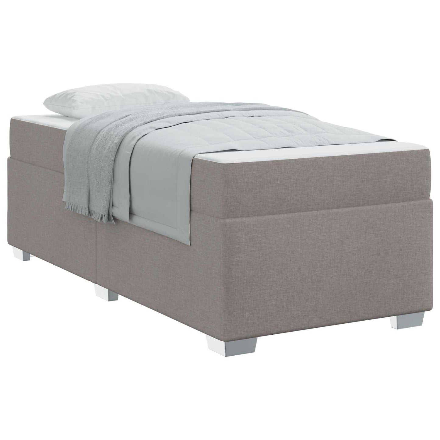 vidaXL Σκελετός Κρεβατιού με στρώμα Taupe 80 x 200 cm ύφασμα