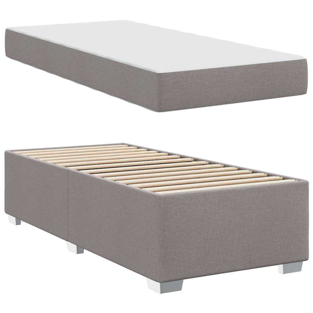 vidaXL Σκελετός Κρεβατιού με στρώμα Taupe 80 x 200 cm ύφασμα