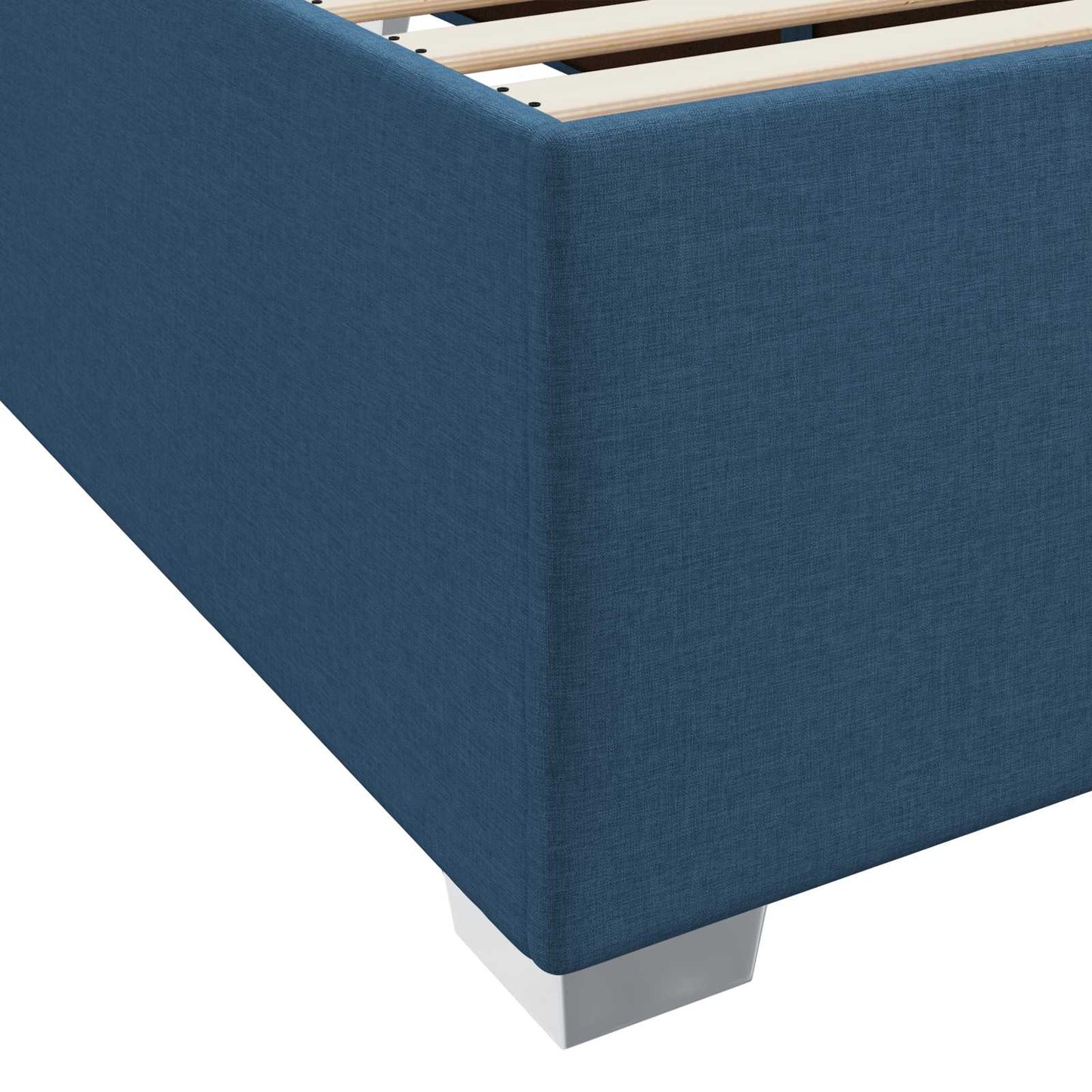 vidaXL Σκελετός Κρεβατιού με στρώμα Μπλε 80 x 200 cm ύφασμα