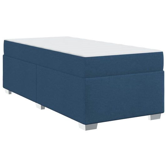 vidaXL Σκελετός Κρεβατιού με στρώμα Μπλε 80 x 200 cm ύφασμα