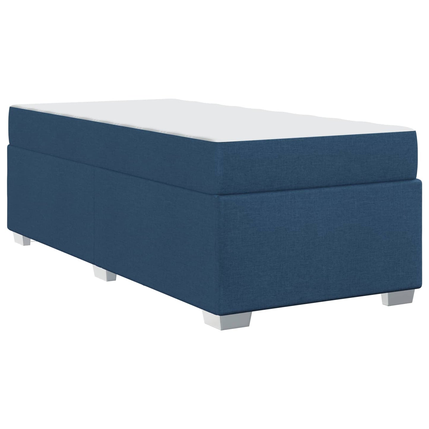 vidaXL Σκελετός Κρεβατιού με στρώμα Μπλε 80 x 200 cm ύφασμα