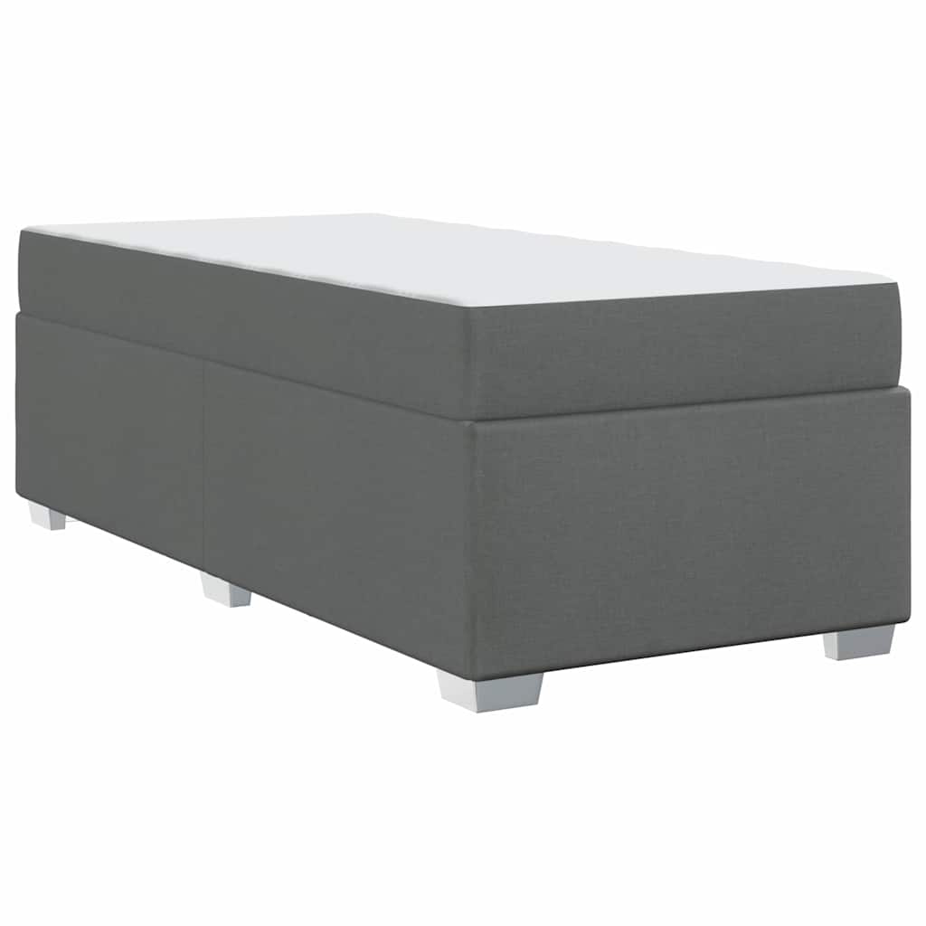 vidaXL Σκελετός Κρεβατιού Σκούρο γκρι 90 x 190 cm ύφασμα