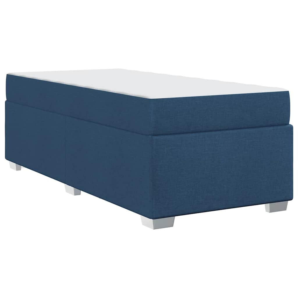 vidaXL Σκελετός Κρεβατιού με στρώμα Μπλε 90 x 190 cm ύφασμα