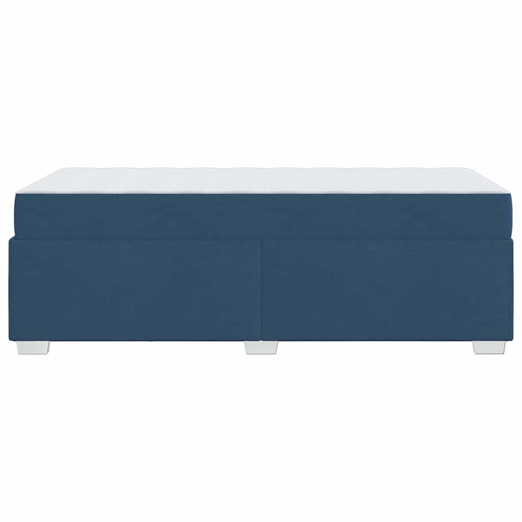 vidaXL Σκελετός Κρεβατιού με στρώμα Μπλε 90 x 190 cm ύφασμα