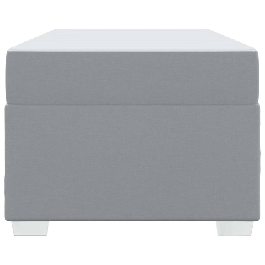 vidaXL Σκελετός Κρεβατιού Ανοιχτό γκρι 90 x 200 cm ύφασμα