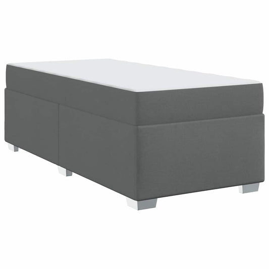 vidaXL Σκελετός Κρεβατιού Σκούρο γκρι 90 x 200 cm ύφασμα