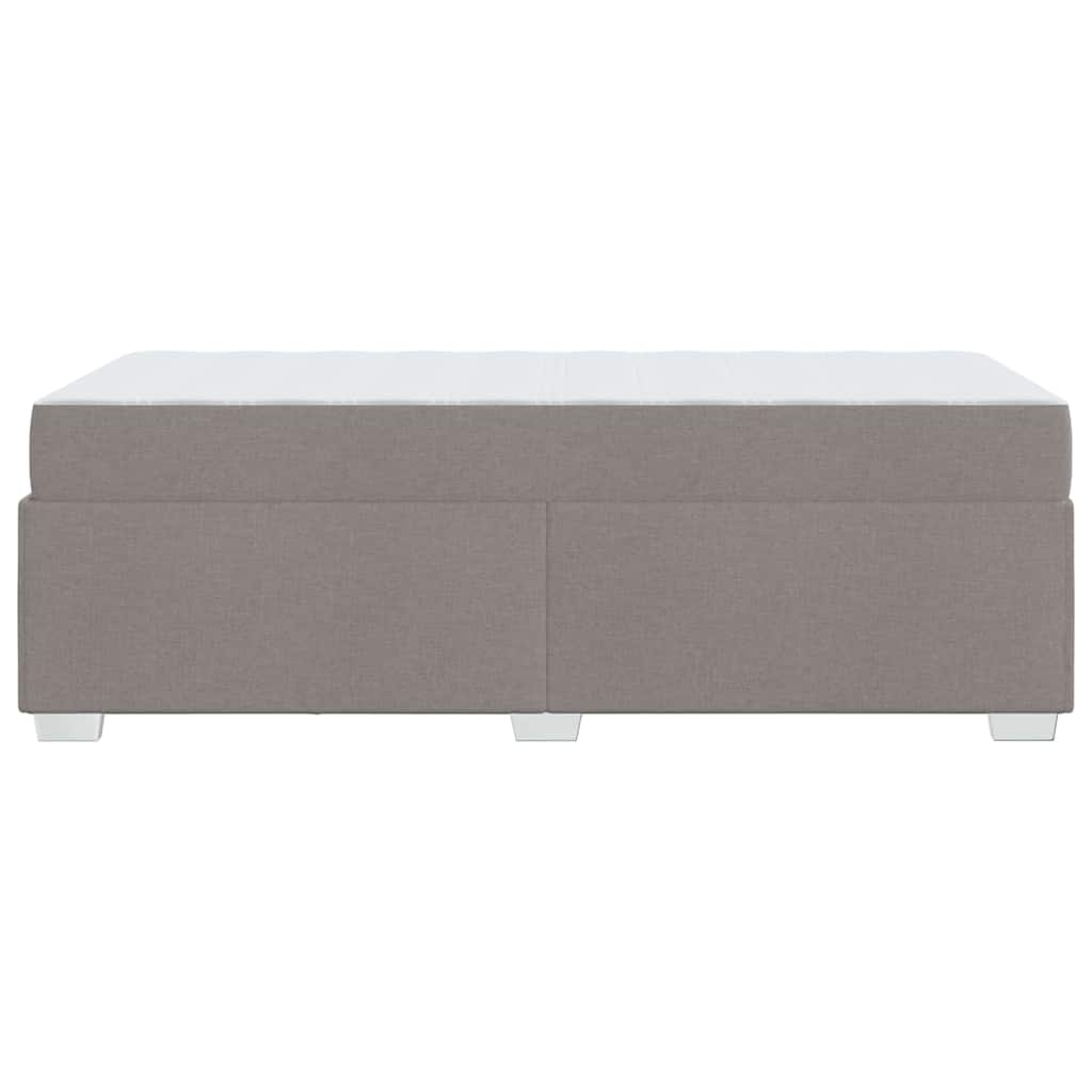 vidaXL Σκελετός Κρεβατιού με στρώμα Taupe 90 x 200 cm ύφασμα